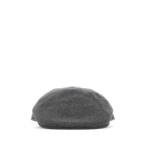 Borsalino Men Grey Cashmere Parigi Flat Cap